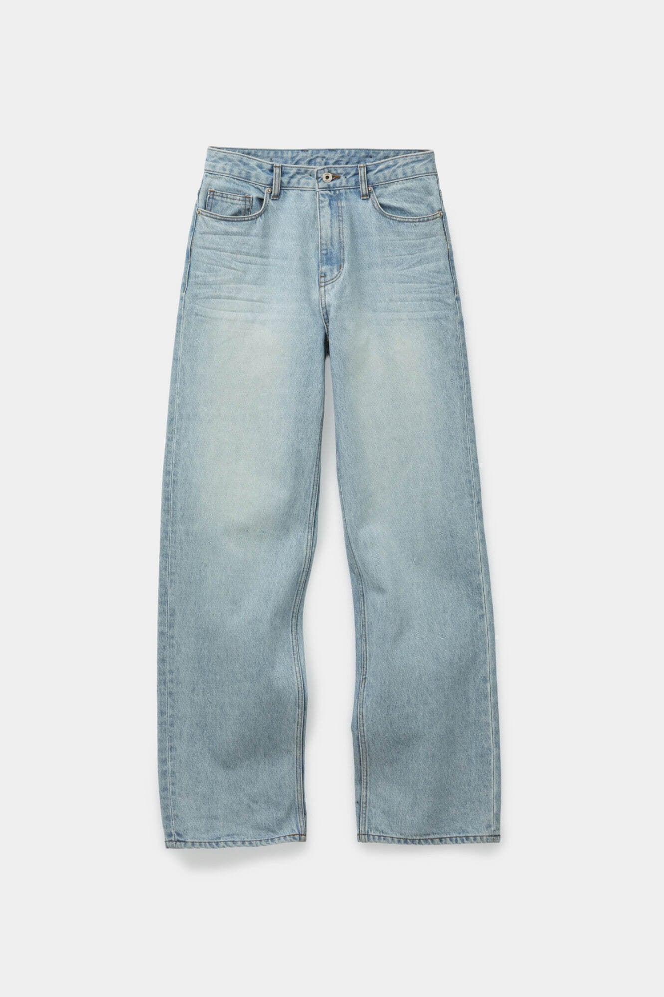 Coor - Relaxed Embo Denim Pants (Vintage Blue) product image 1 | TRAB K-Fashion Australia