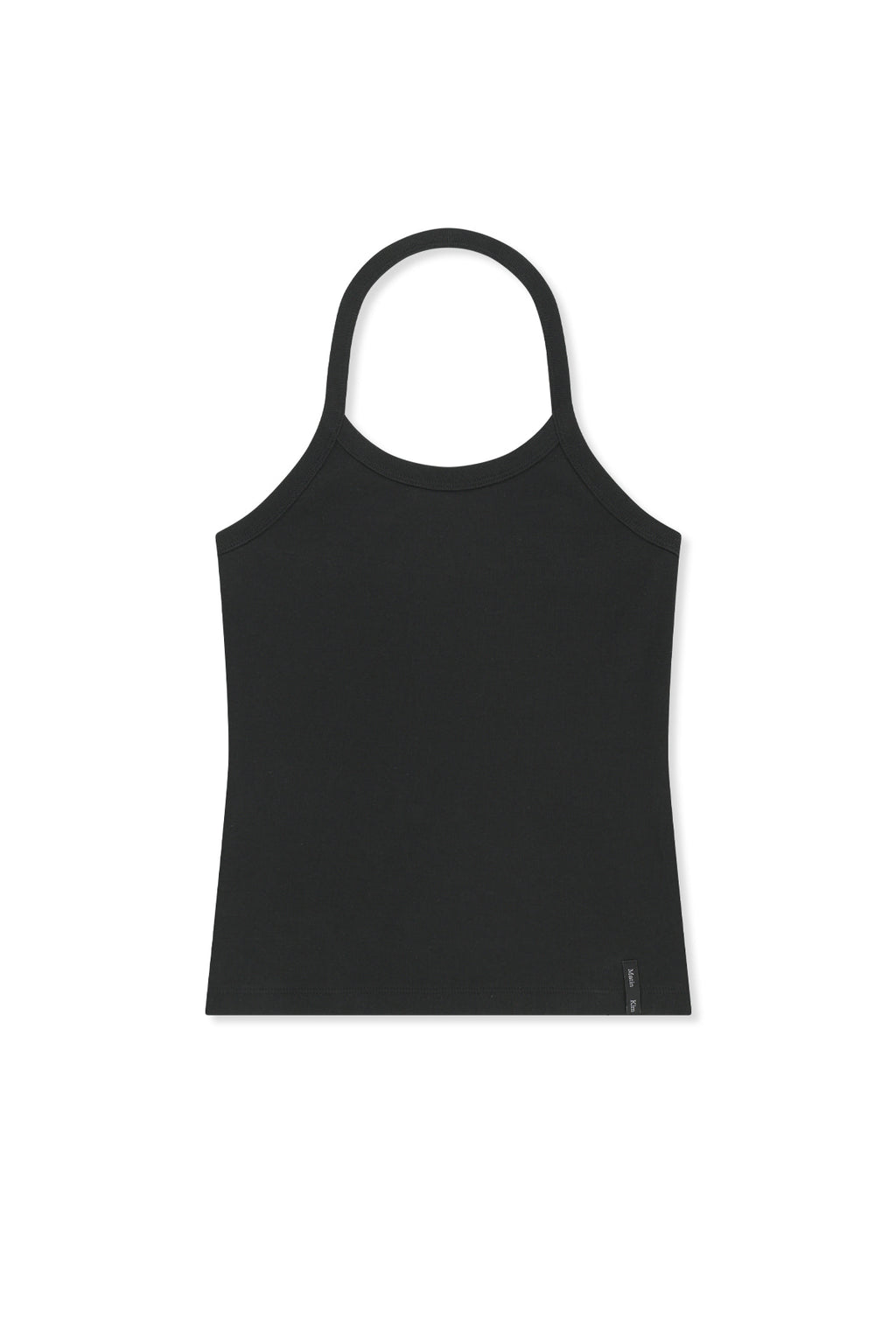Matin Kim - Label Detail Halter Tank Top (Black) product image 1 | TRAB K-Fashion Australia