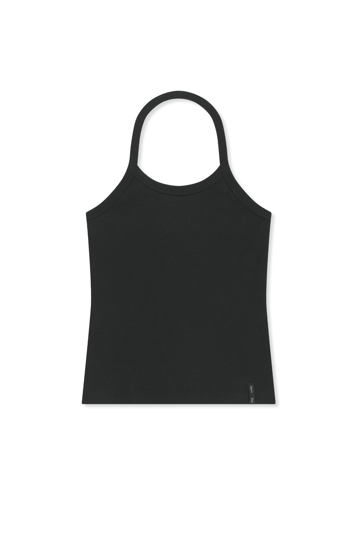 Matin Kim - Label Detail Halter Tank Top (Black) product image 1 | TRAB K-Fashion Australia
