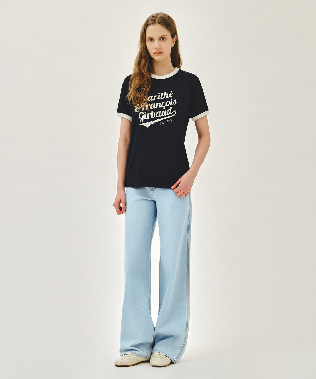 Marithe & Francois Girbaud - Vintage Logo Ringer Tee (Navy) product image 5 | TRAB K-Fashion Australia