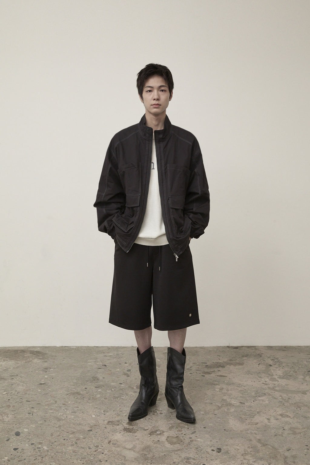 Matin Kim - Utility Bomber Jumper (Black) product image 8 | TRAB K-Fashion Australia