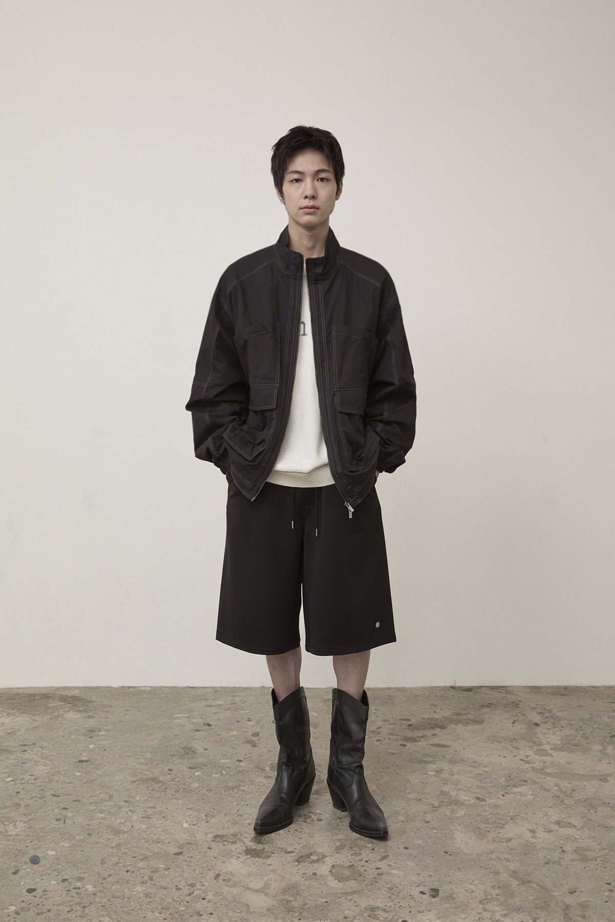 Matin Kim - Utility Bomber Jumper (Black) product image 8 | TRAB K-Fashion Australia