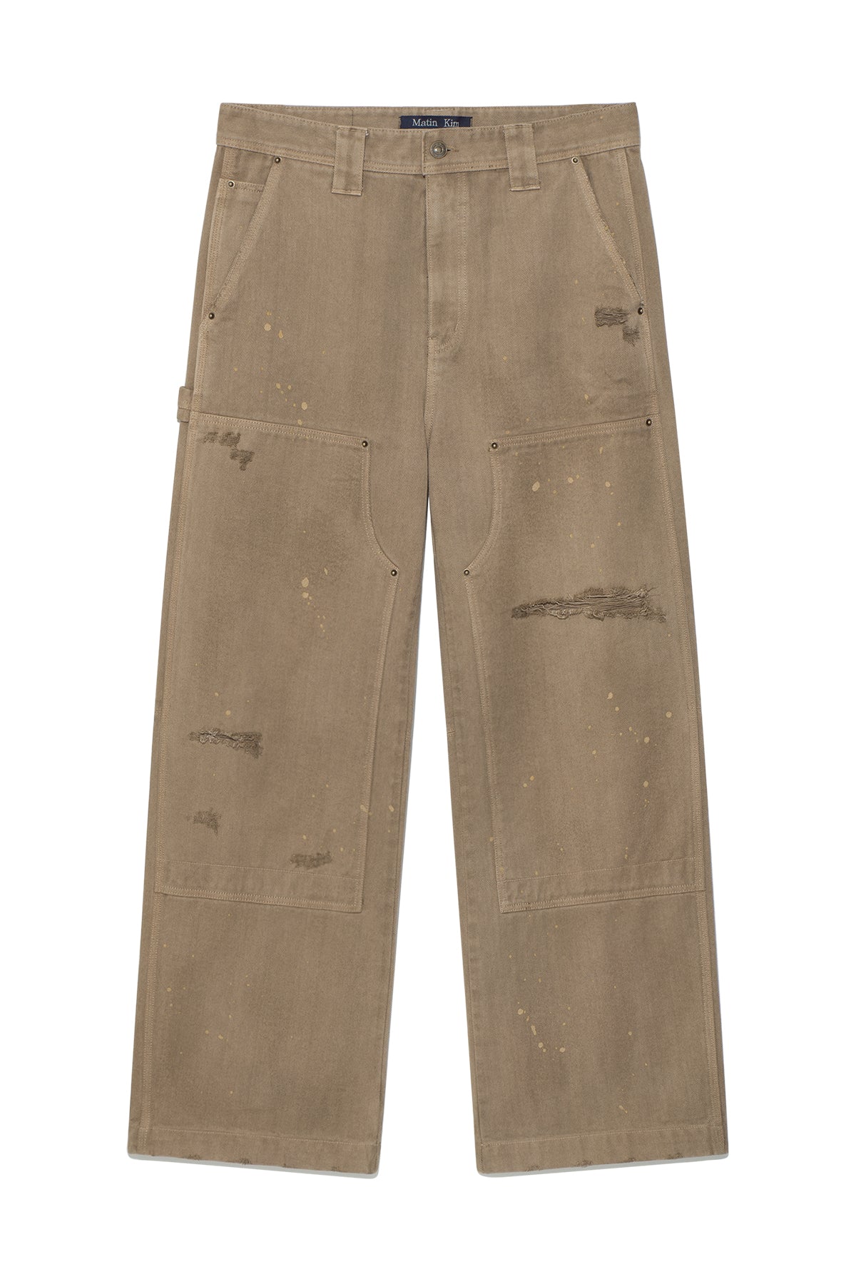 Matin Kim - Vintage Painting Carpenter Pants (Beige) product image 1 | TRAB K-Fashion Australia