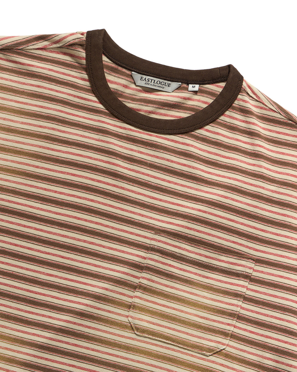 Eastlogue - Bleached Stripe T-shirts (Beige & Red Stripe) product image 9 | TRAB K-Fashion Australia