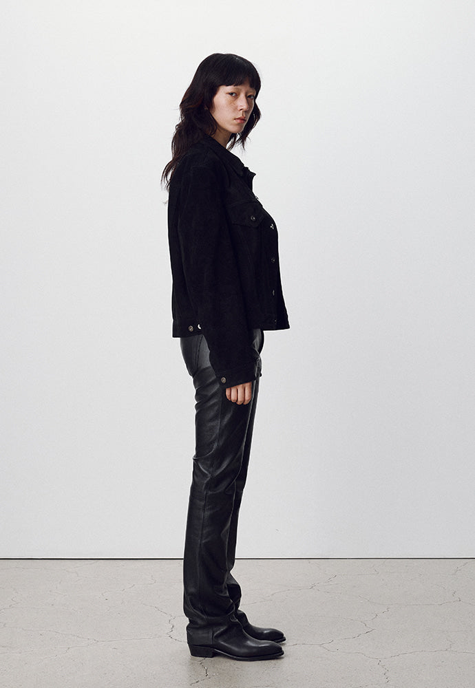 Tonywack - Suede Cropped Trucker (Black) product image 3 | TRAB K-Fashion Australia