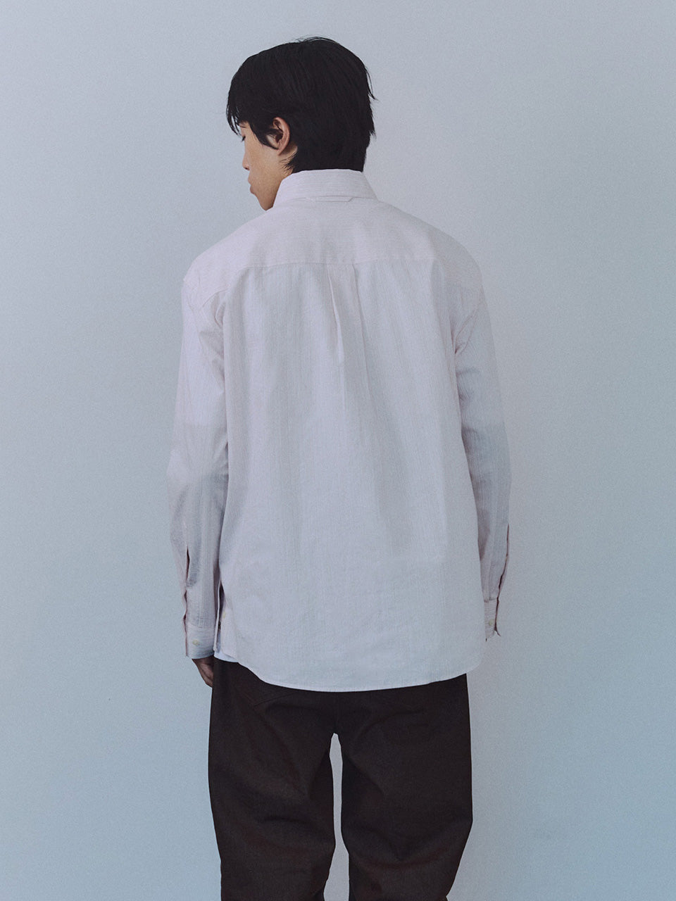 Kijun - Natural Stripe Button Down Shirt (Pink) product image 2 | TRAB K-Fashion Australia