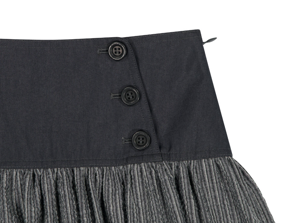 Coyseio - Double Button Stripe Skirt (Black) product image 18 | TRAB K-Fashion Australia