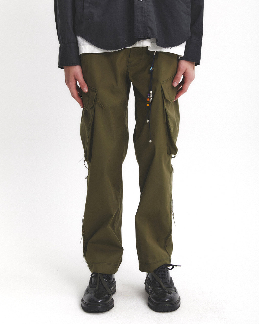 Eastlogue - Raw Edge Royal Pants (Olive C/n) product image 3 | TRAB K-Fashion Australia