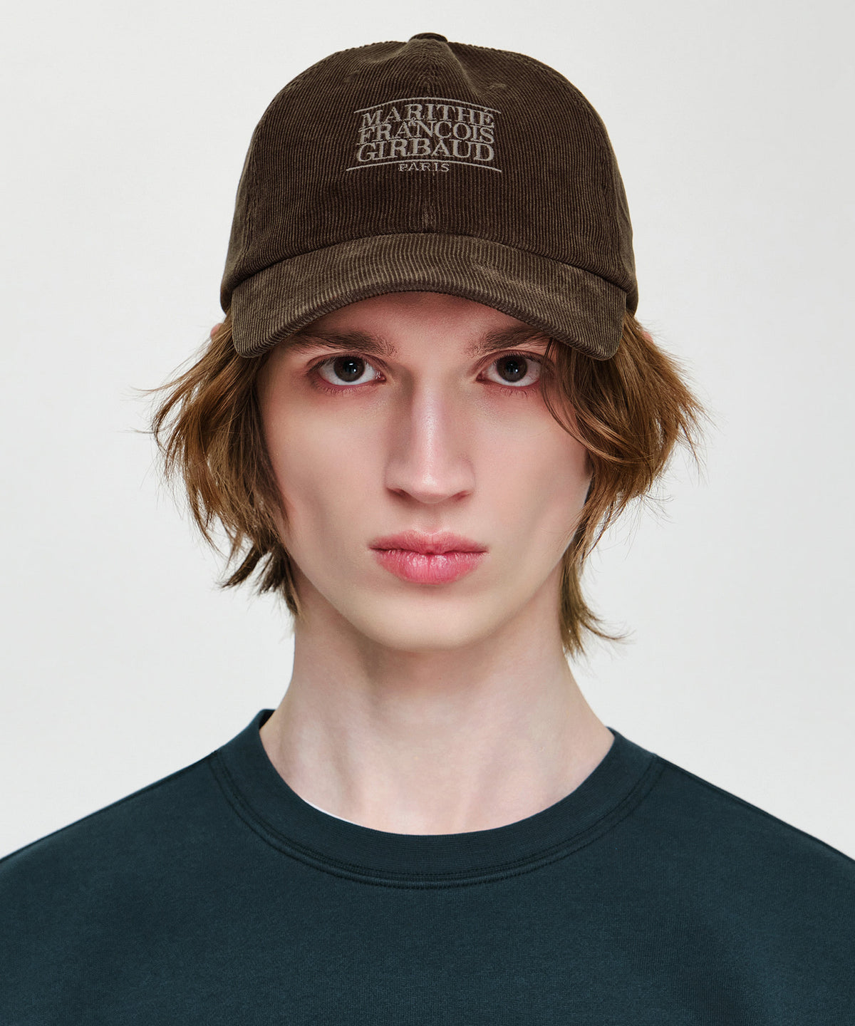 Marithe & Francois Girbaud - Corduroy Small Classic Logo Cap (Brown) product image 4 | TRAB K-Fashion Australia