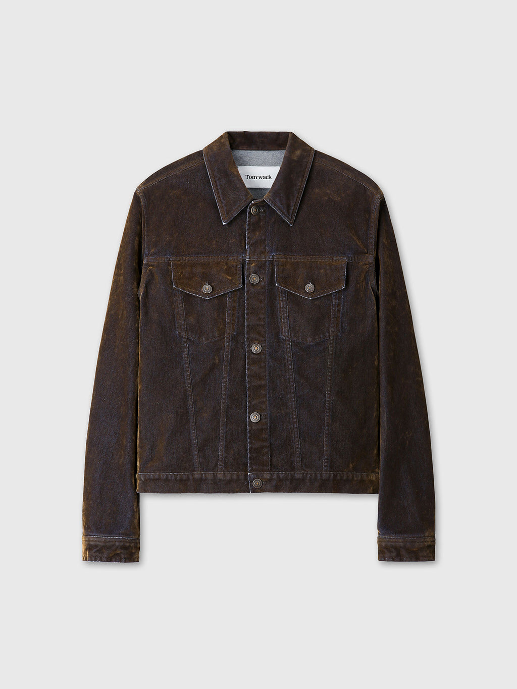 Tonywack - Flocked Denim Trucker Jacket (Brown) product image 9 | TRAB K-Fashion Australia