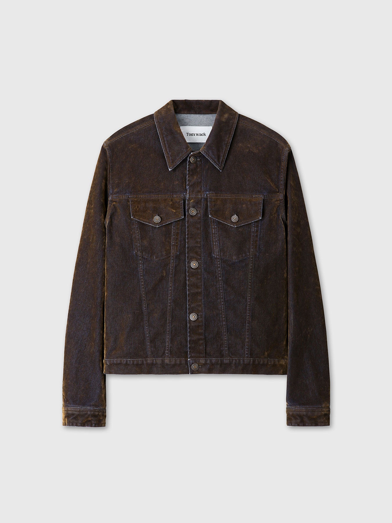 Tonywack - Flocked Denim Trucker Jacket (Brown) product image 9 | TRAB K-Fashion Australia