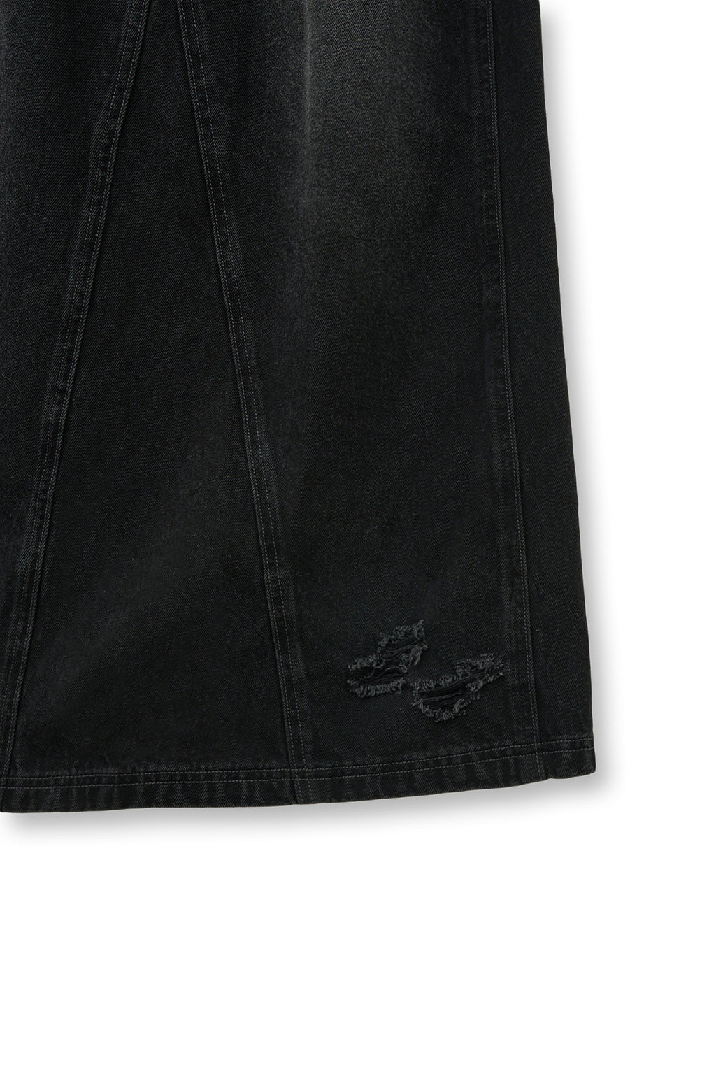 Matin Kim - Damage Point Long Denim Skirt (Black) product image 4 | TRAB K-Fashion Australia