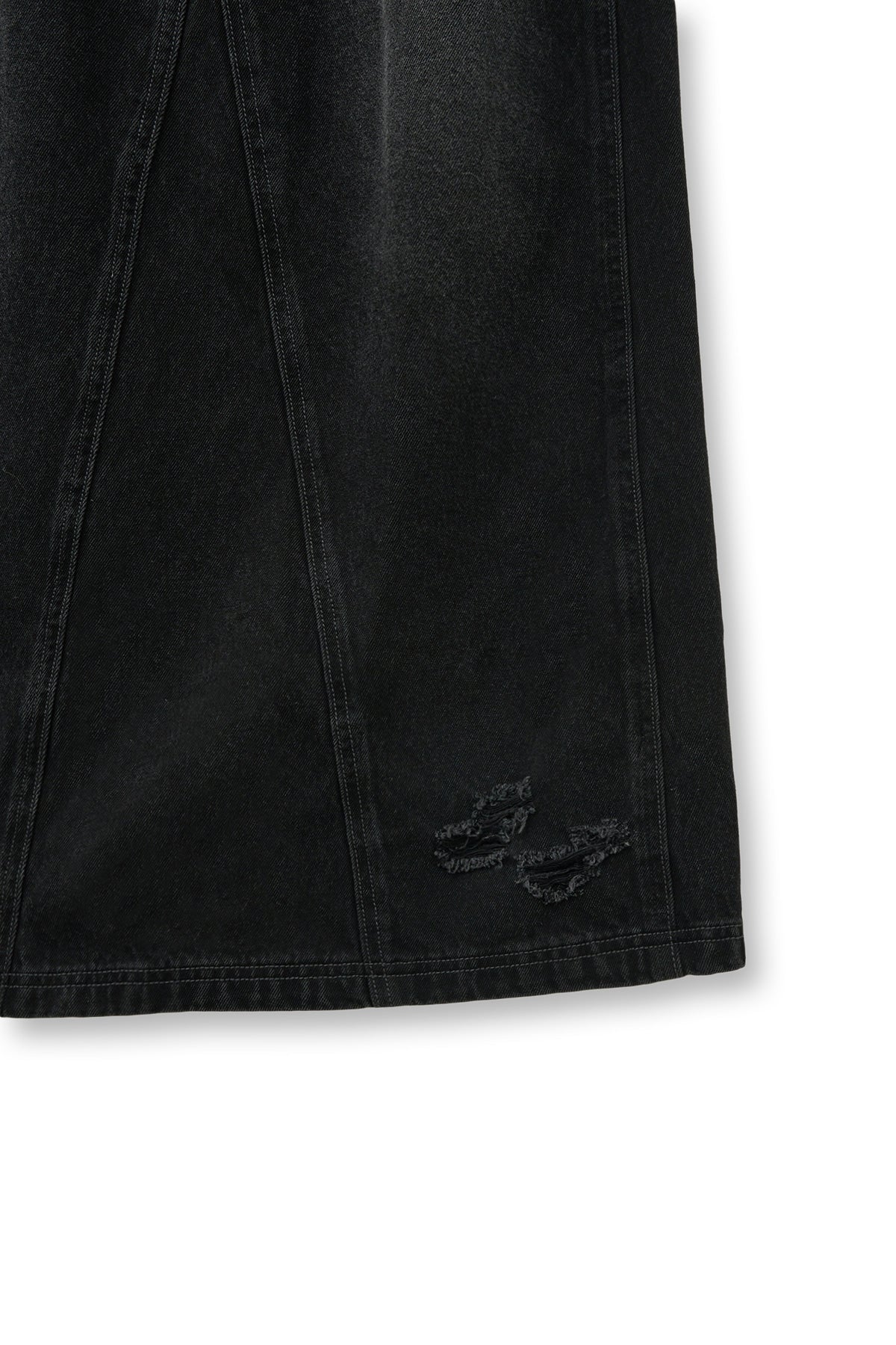 Matin Kim - Damage Point Long Denim Skirt (Black) product image 4 | TRAB K-Fashion Australia