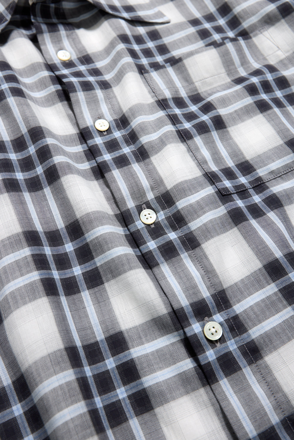 Hatchingroom - Archive Shirt V2 Herringbone Oreo Check (Blue) product image 5 | TRAB K-Fashion Australia