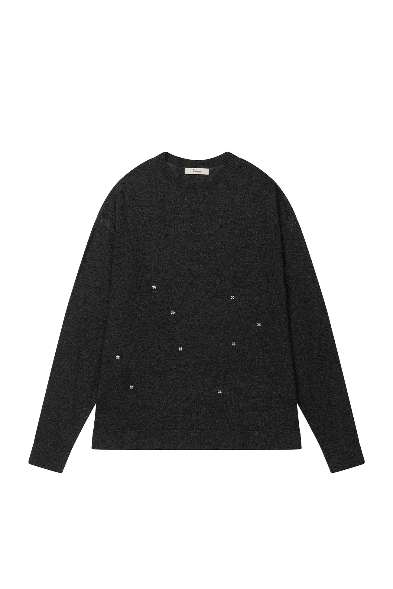 Deinet - Button Up Pullover Knit (Charcoal) product image 7 | TRAB K-Fashion Australia