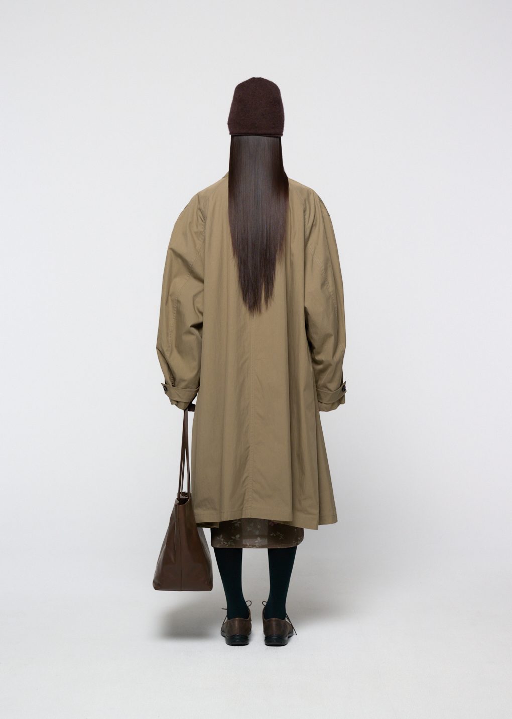 Amomento - Cotton nylon shirring coat (Khaki) product image 22 | TRAB K-Fashion Australia