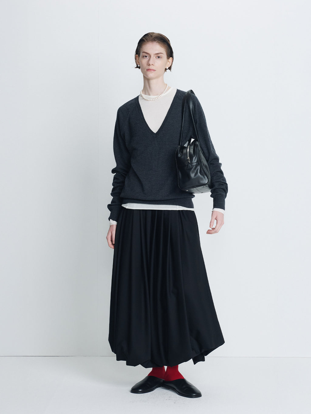 Tonywack - Wool Balloon Skirt (Black) product image 1 | TRAB K-Fashion Australia