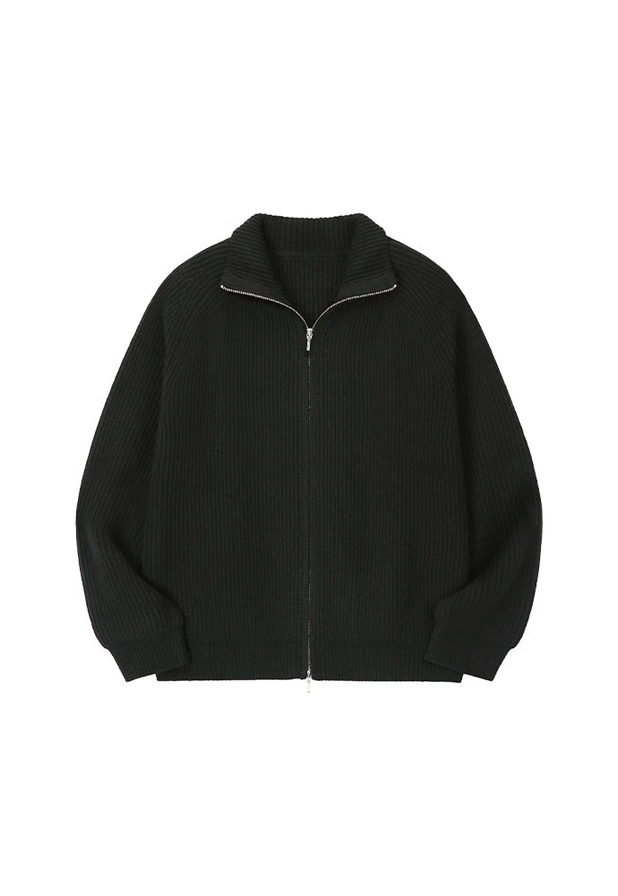 Art if acts - Cashmere Full Zip-up Jacket (Black) product image 7 | TRAB K-Fashion Australia