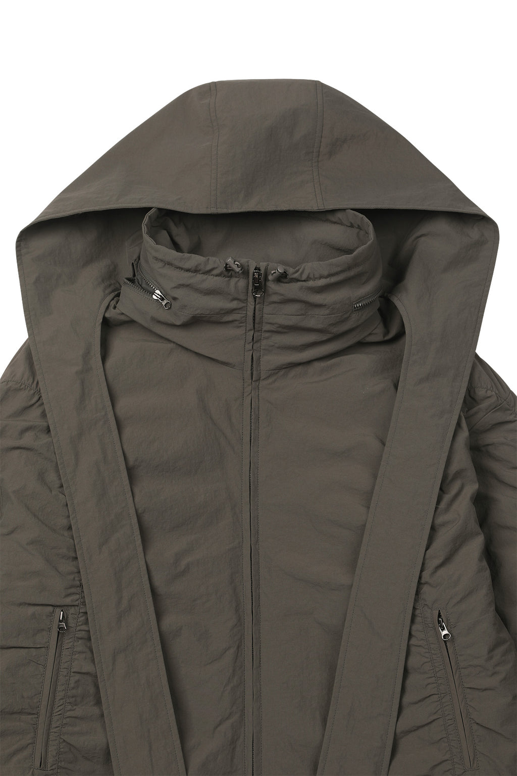 Deinet - Parka Ring Hooded Cropped Jumper (Khaki) product image 11 | TRAB K-Fashion Australia