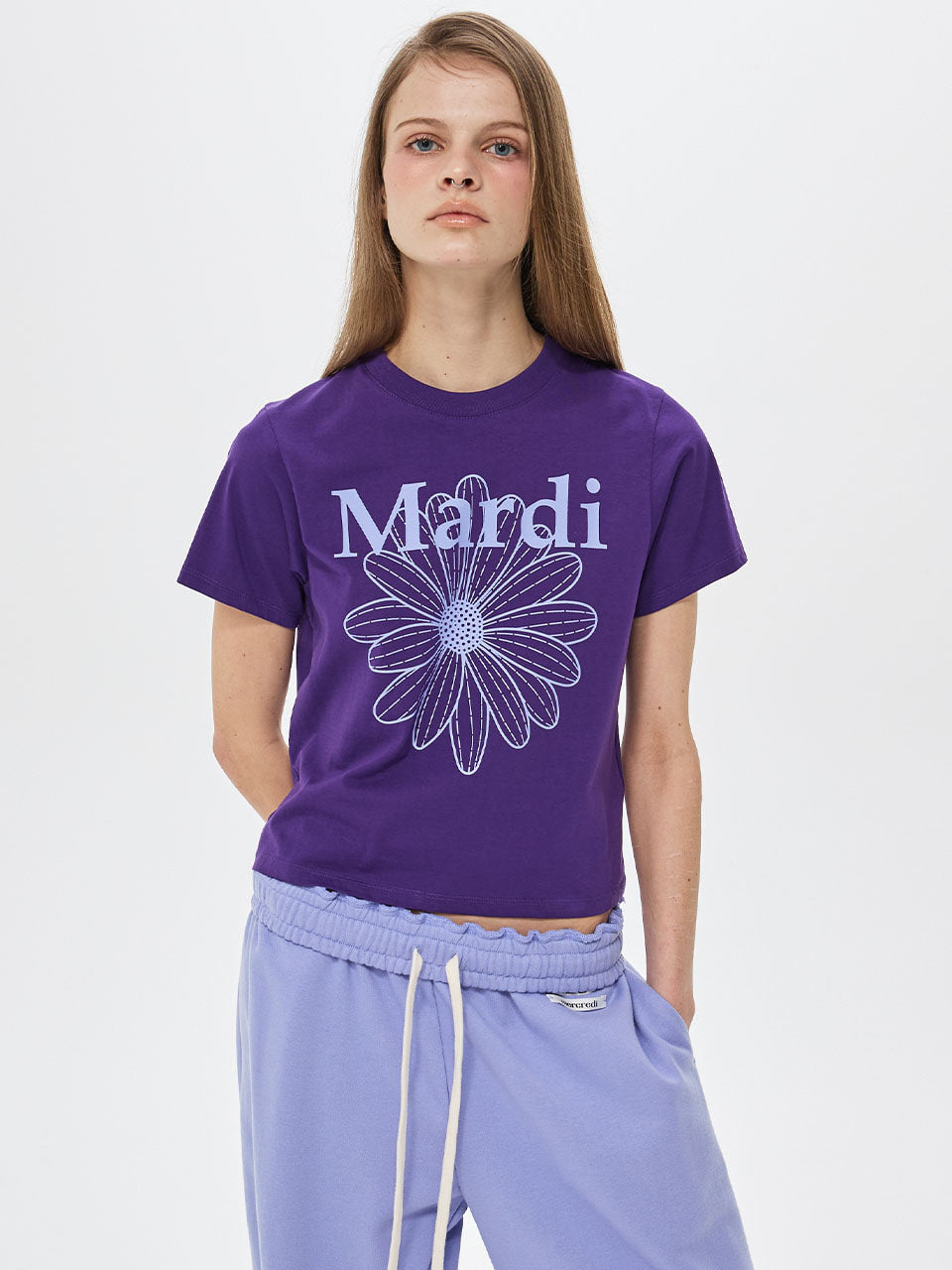 Mardi Mercredi - Slim Tshirt Flowermardi (Purple Lilac) product image 1 | TRAB K-Fashion Australia