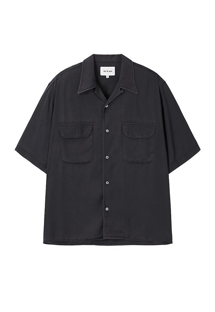Art if acts - Tencel Two Pocket Half Shirt (Faded Black) product image 7 | TRAB K-Fashion Australia