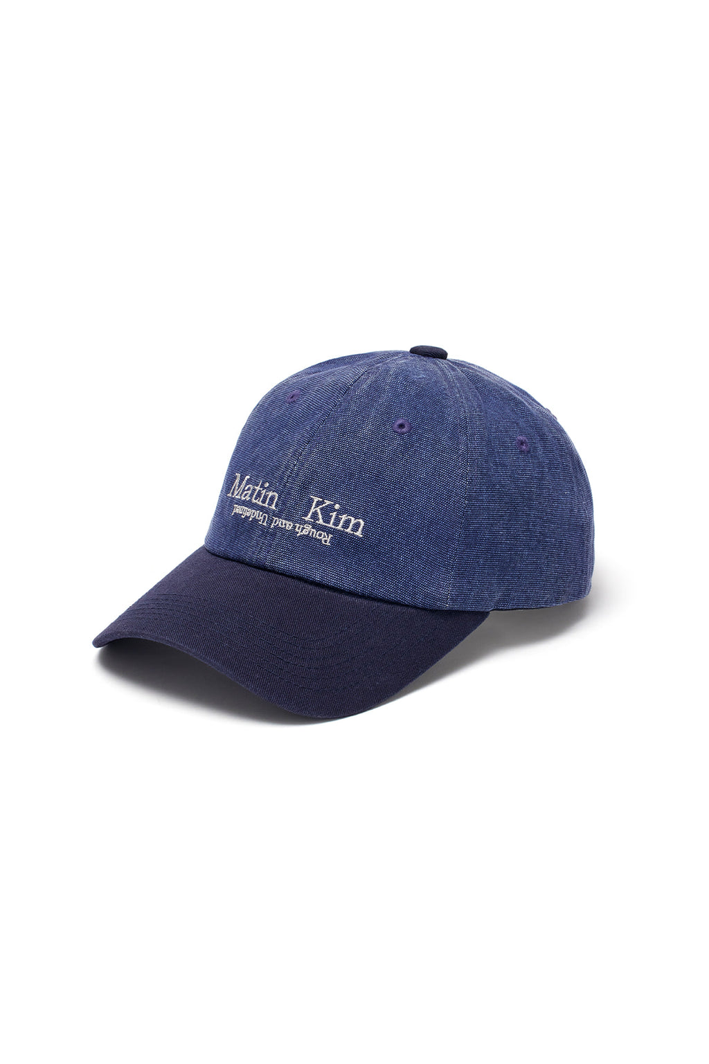 Matin Kim - Washed Oxford Two Tone Ball Cap (Navy) product image 2 | TRAB K-Fashion Australia