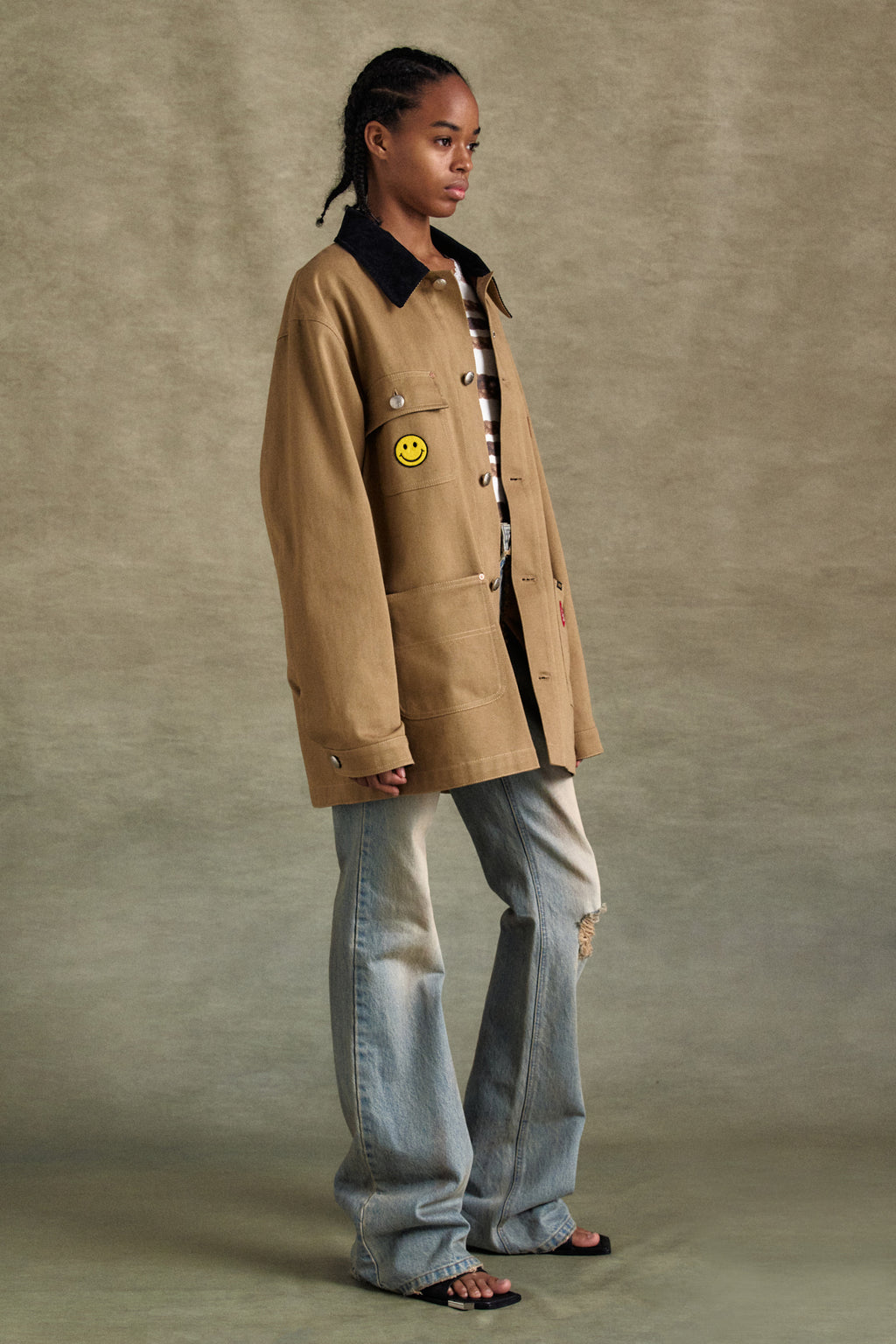 Andersson Bell - Guitar Printed Cotton Jacket (Tan) product image 3 | TRAB K-Fashion Australia