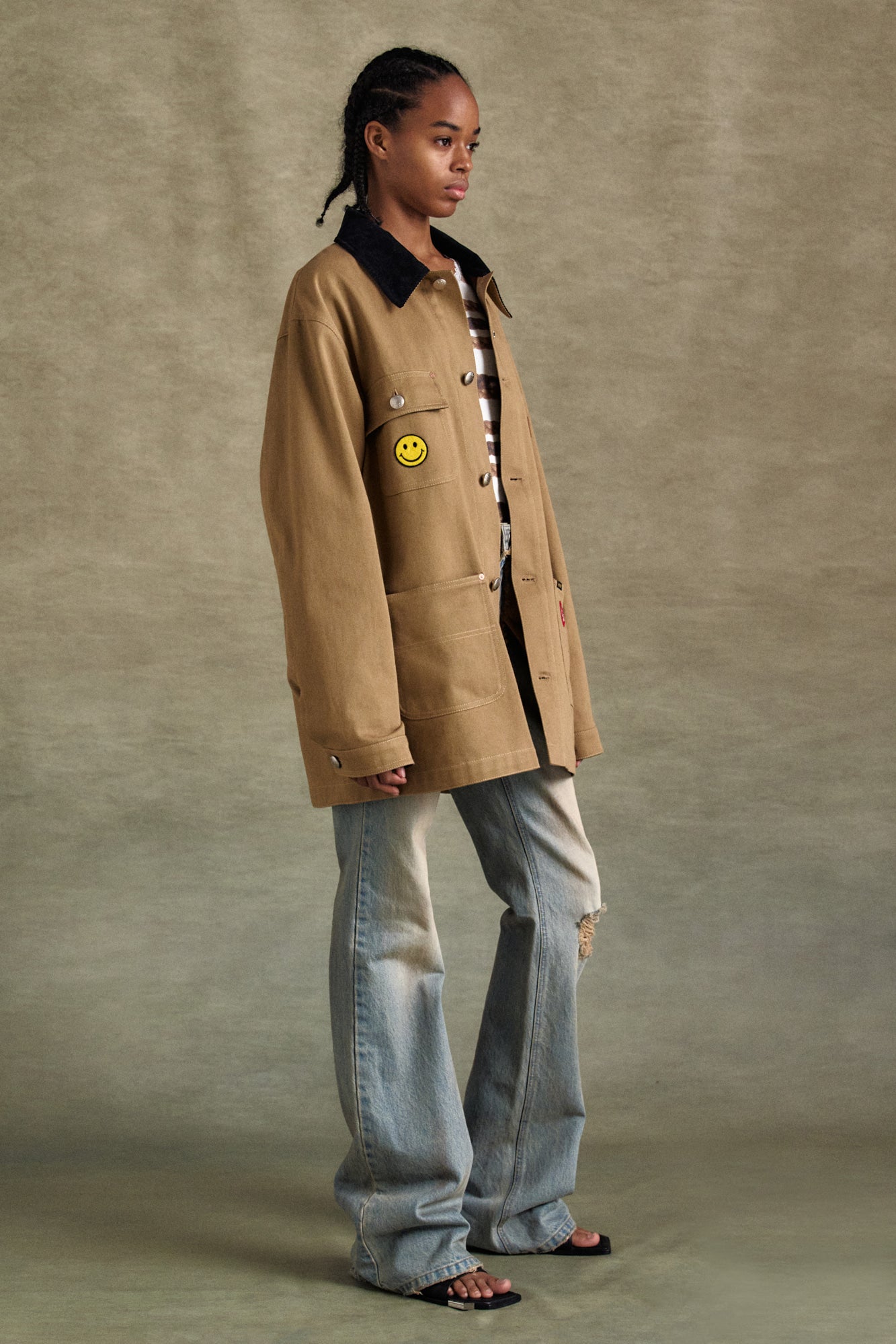 Andersson Bell - Guitar Printed Cotton Jacket (Tan) product image 3 | TRAB K-Fashion Australia