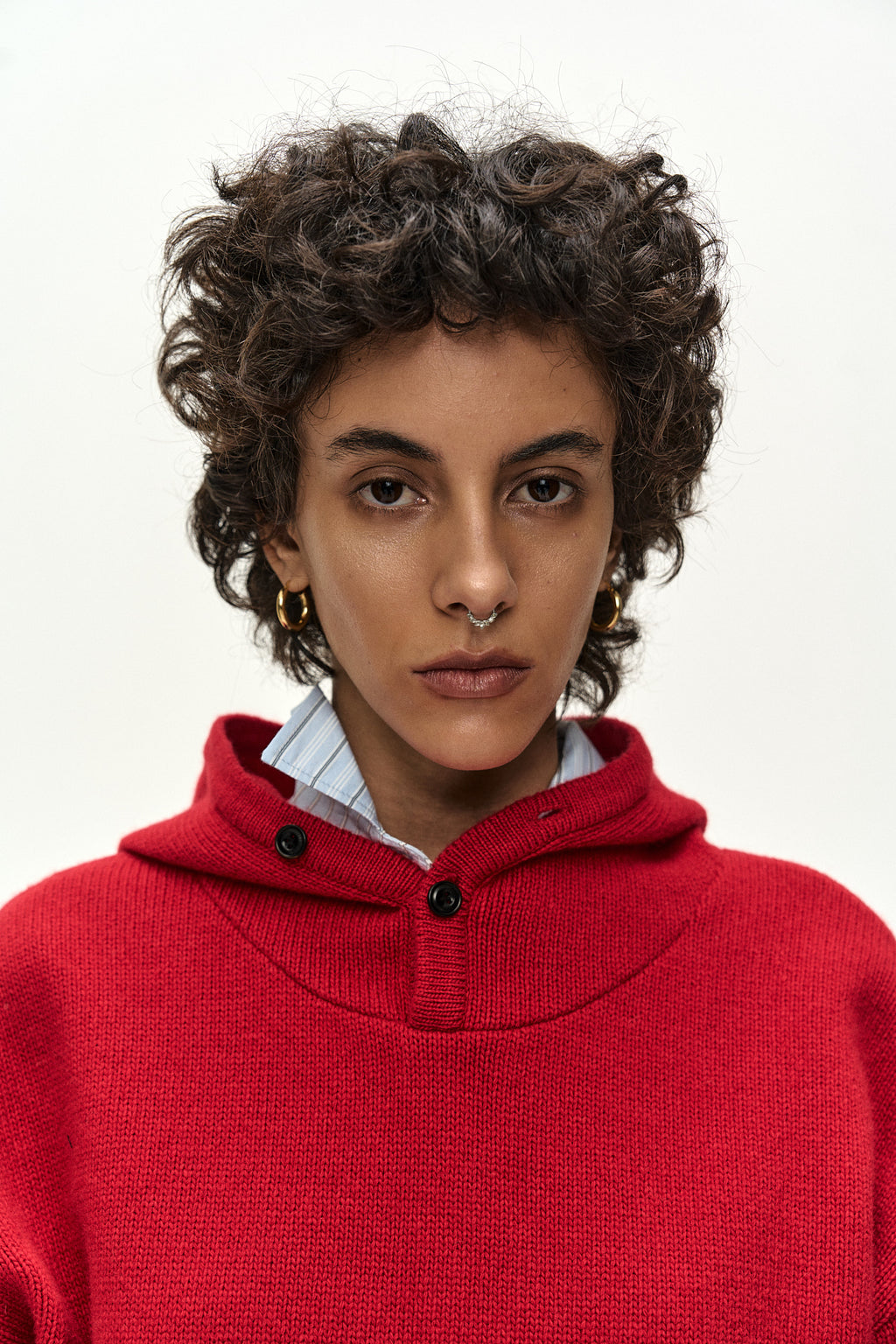 Andersson Bell - (essential) Unisex Varsity Patch Hoodie (red) (Red) product image 6 | TRAB K-Fashion Australia