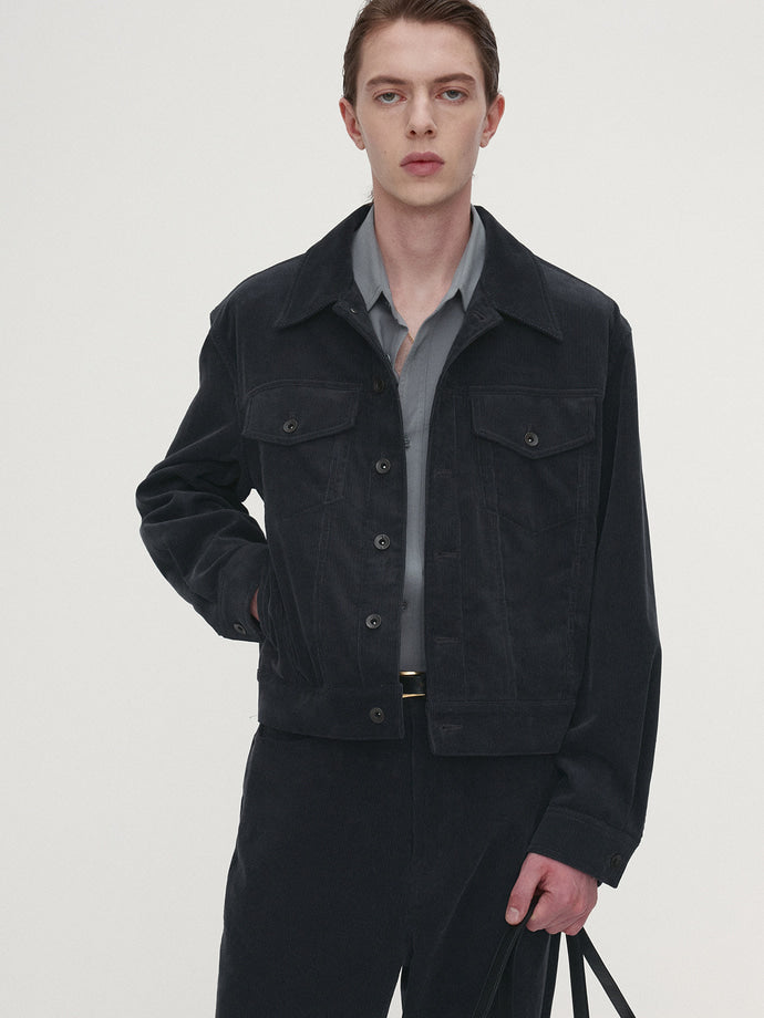 Tonywack - Corduroy Trucker Jacket (Ink) product image 1 | TRAB K-Fashion Australia