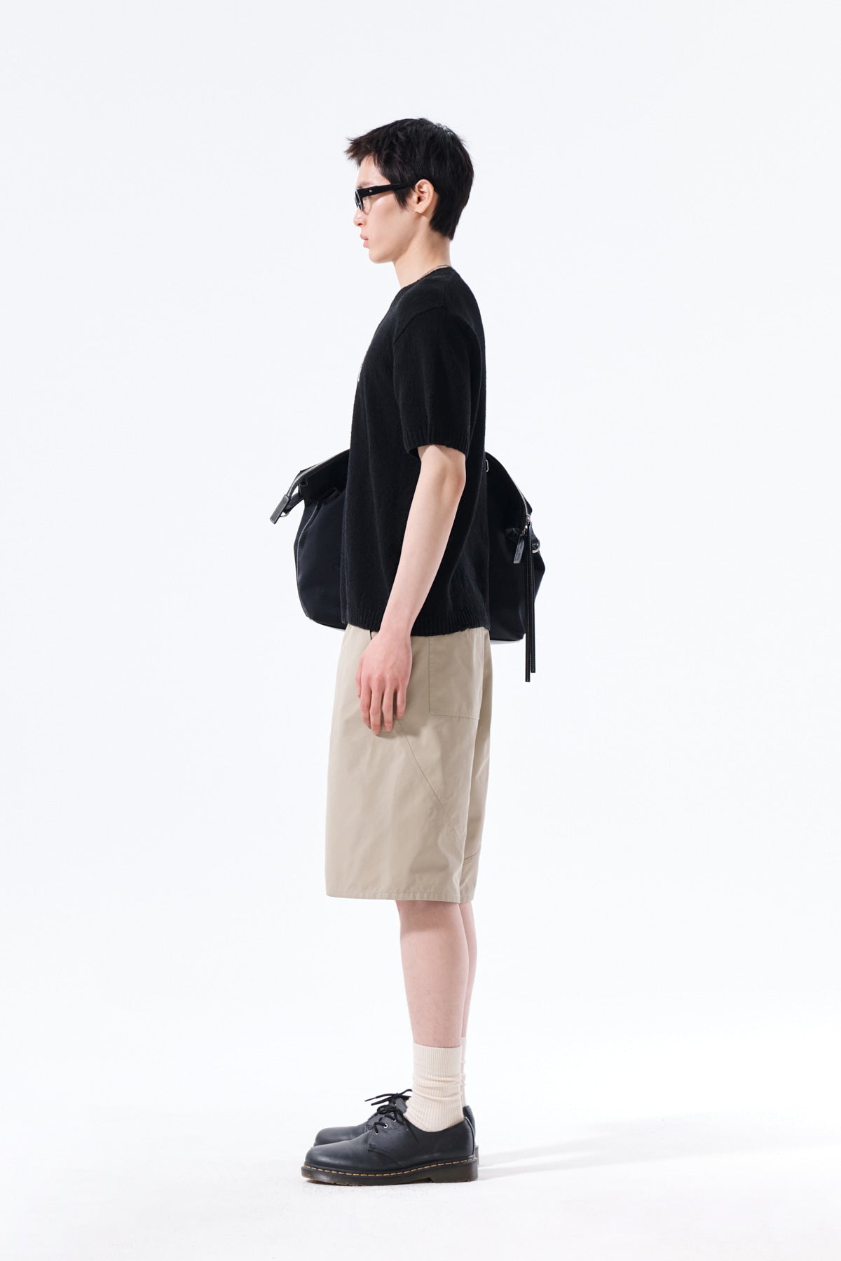 Matin Kim - Half Sleeve Logo Pullover (Black) product image 6 | TRAB K-Fashion Australia