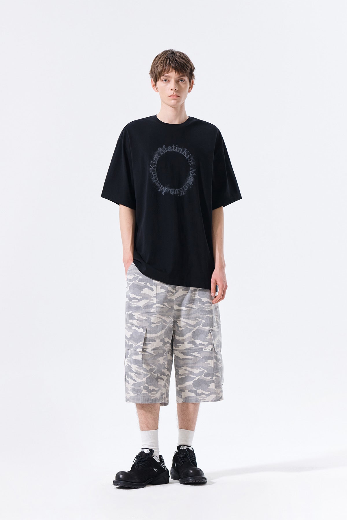 Matin Kim - [Pre-Order – Ships July 2] Matin Kim Circle Logo Top (Black) product image 9 | TRAB K-Fashion Australia