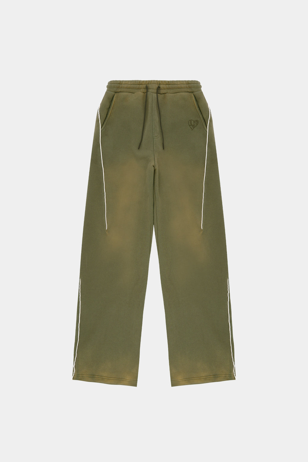 Andersson Bell - Unisex Piping Line Dyed Sweat Pants (Khaki) product image 10 | TRAB K-Fashion Australia