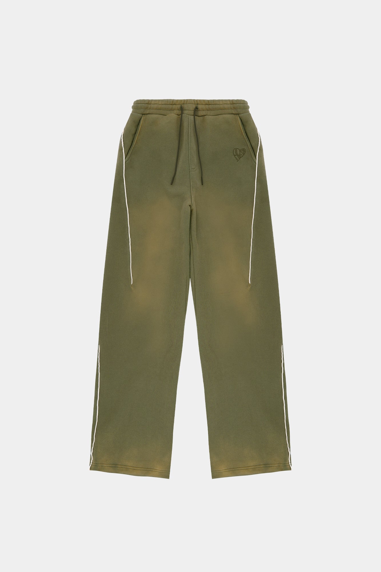 Andersson Bell - Unisex Piping Line Dyed Sweat Pants (Khaki) product image 10 | TRAB K-Fashion Australia
