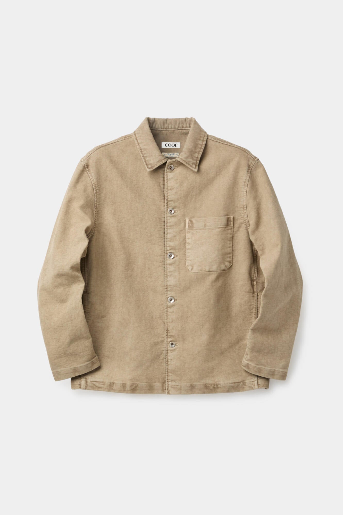 Coor - Garment Dyed Rumberjack Shirt (Beige) product image 1 | TRAB K-Fashion Australia