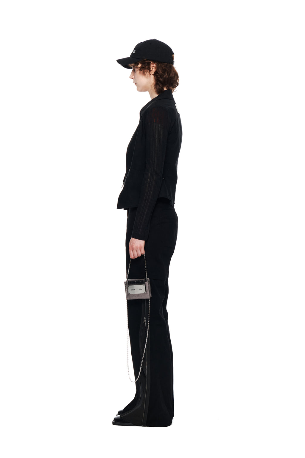 Matin Kim - Zipper Point Boots Cut Pants (Black) product image 6 | TRAB K-Fashion Australia