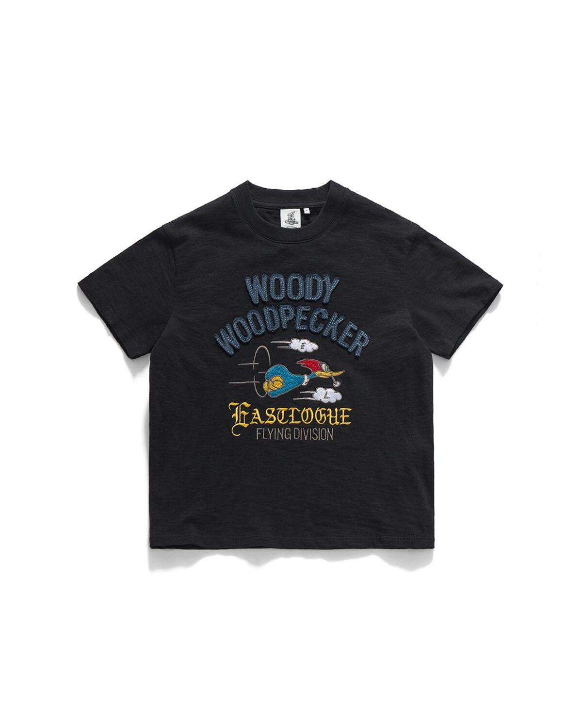 Eastlogue - Flyling Woody Applique T-shirt (Black) product image 1 | TRAB K-Fashion Australia