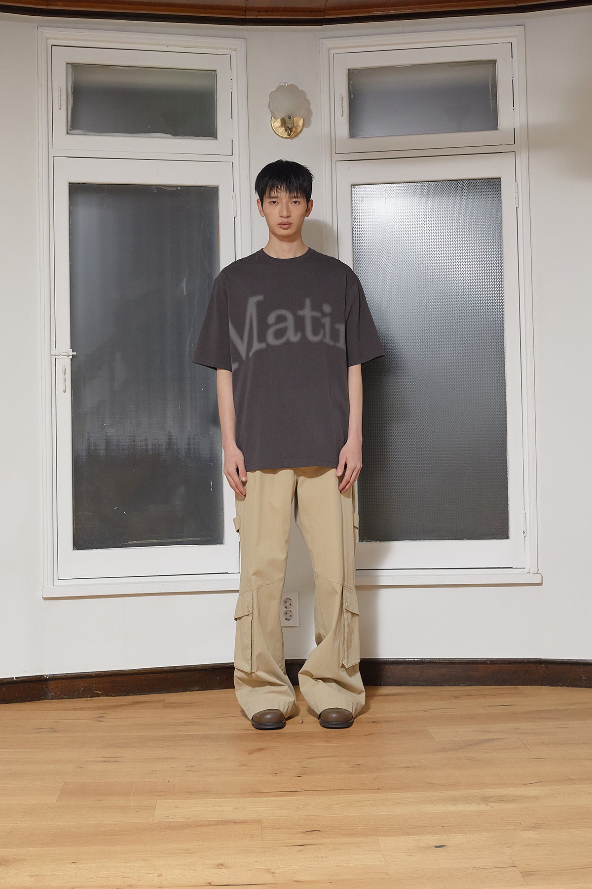 Matin Kim - Big Arch Logo Top (Charcoal) product image 6 | TRAB K-Fashion Australia