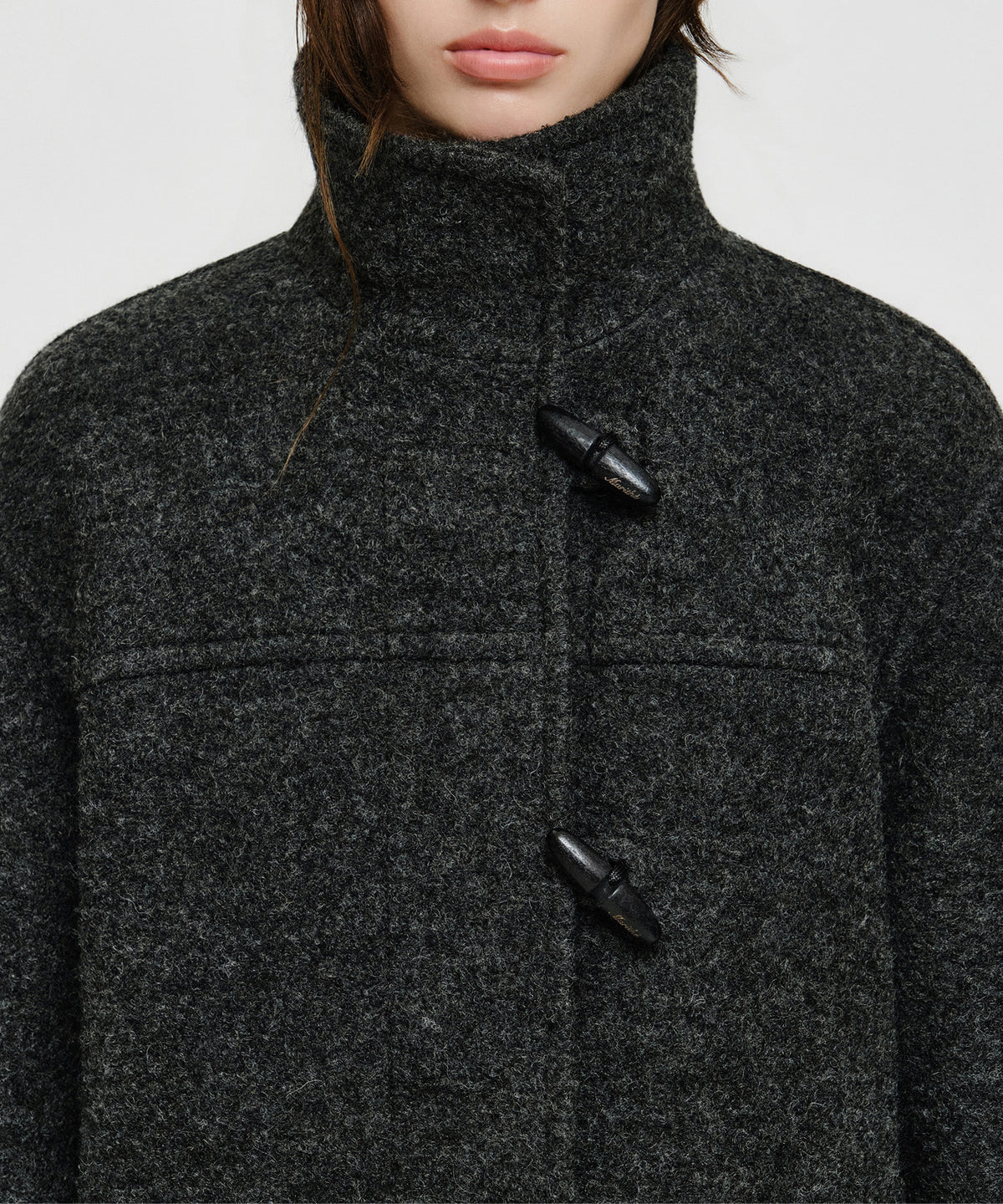 Marithe & Francois Girbaud - High Neck Padded Half Coat (Charcoal) product image 4 | TRAB K-Fashion Australia