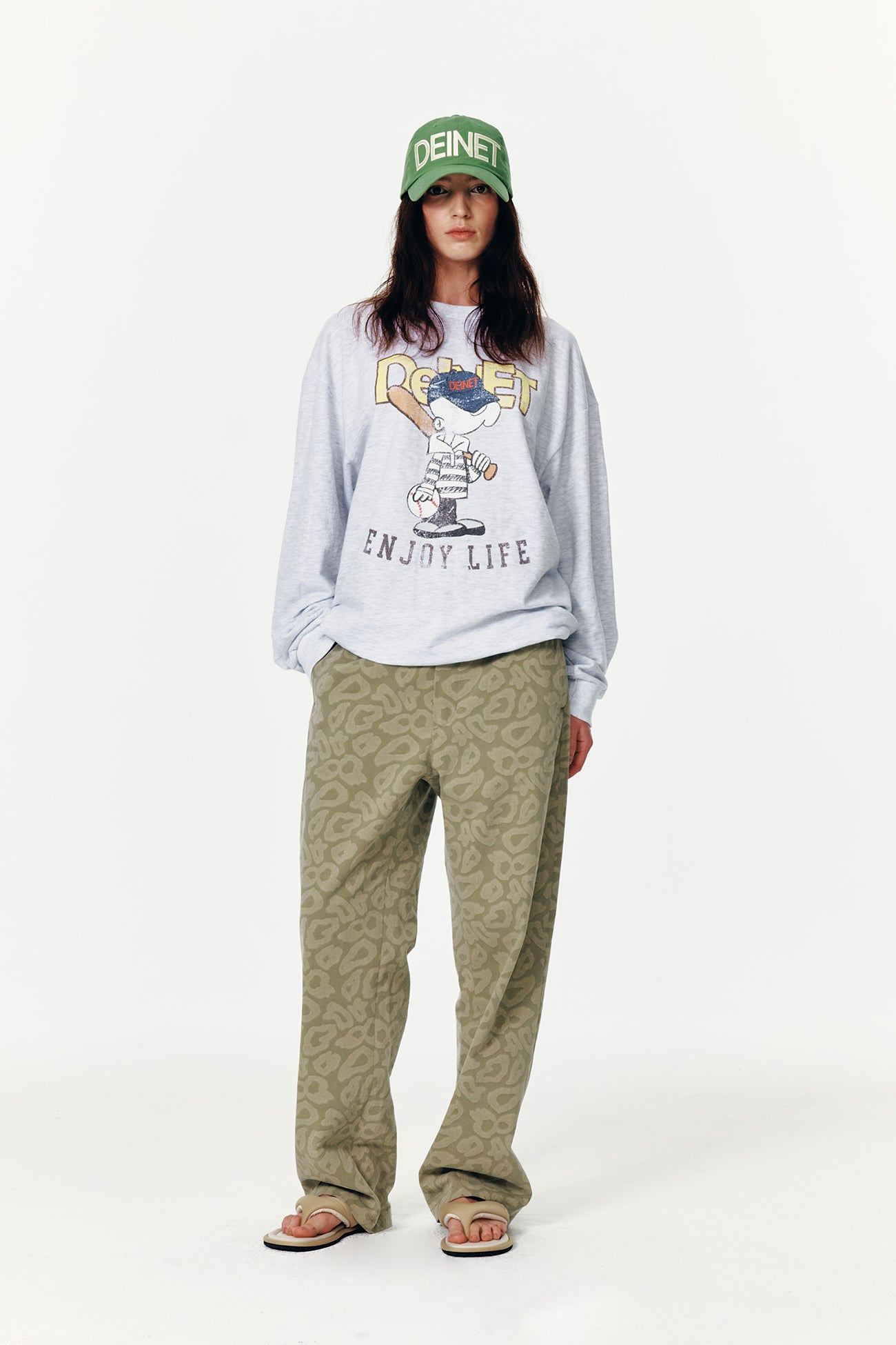 Deinet - Leopard Cotton Pants (Khaki) product image 10 | TRAB K-Fashion Australia