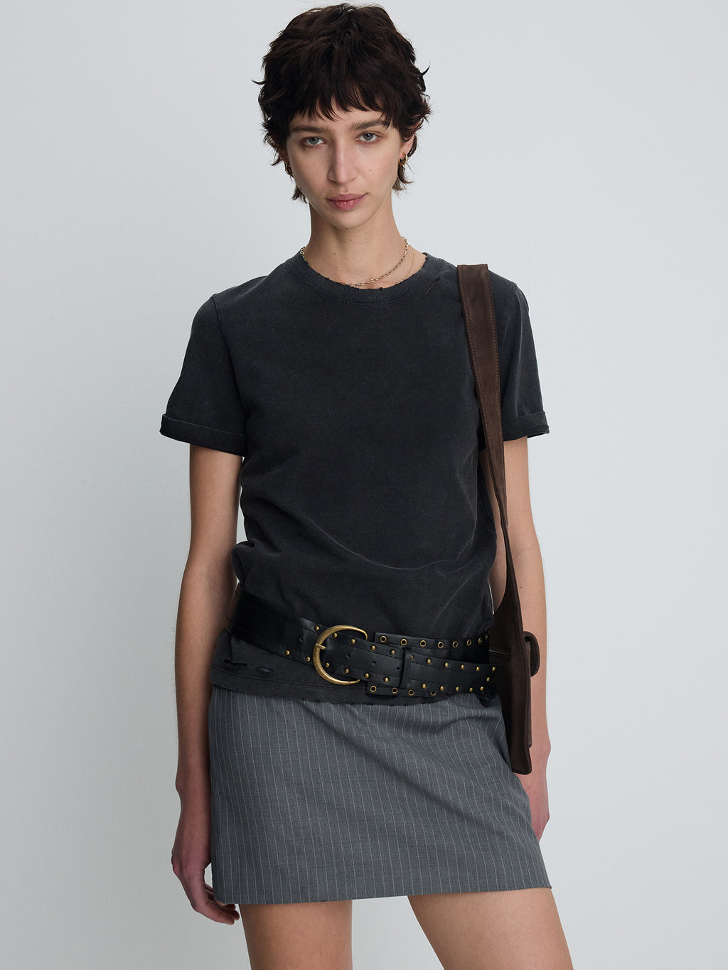 Tonywack - Garment Dyed Vintage Cotton T-Shirt (Faded Black) product image 3 | TRAB K-Fashion Australia
