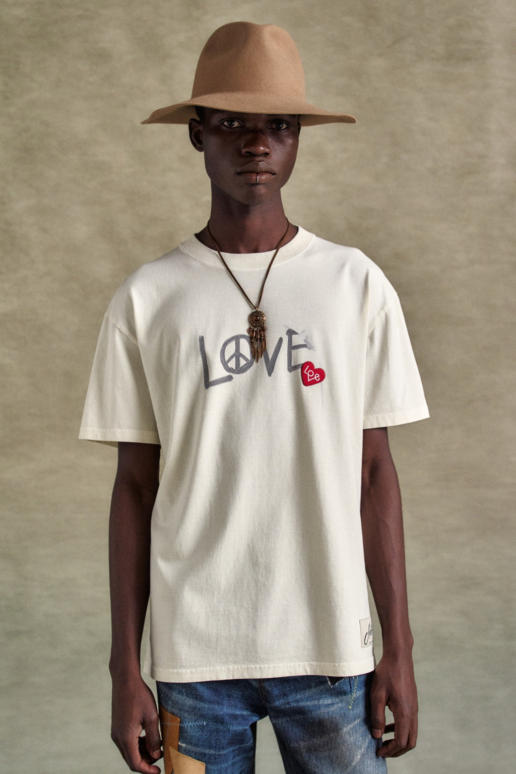 Andersson Bell - Unisex Love T-Shirt (Ecru) product image 1 | TRAB K-Fashion Australia