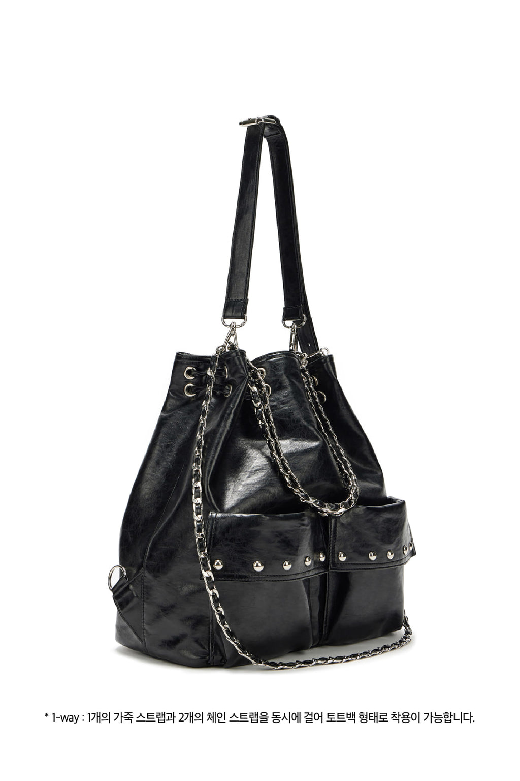 Deinet - Deinet 5-Way Stud Pocket Multi Bag (Black) product image 2 | TRAB K-Fashion Australia
