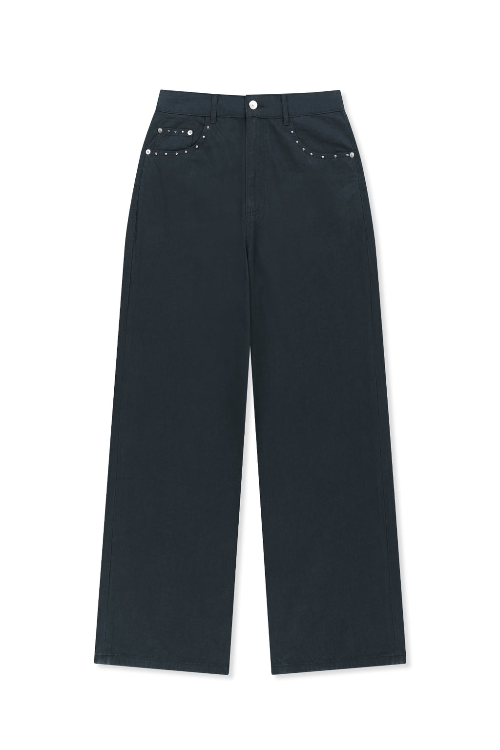 Matin Kim - Stud Point Color Denim Pants (Navy) product image 1 | TRAB K-Fashion Australia