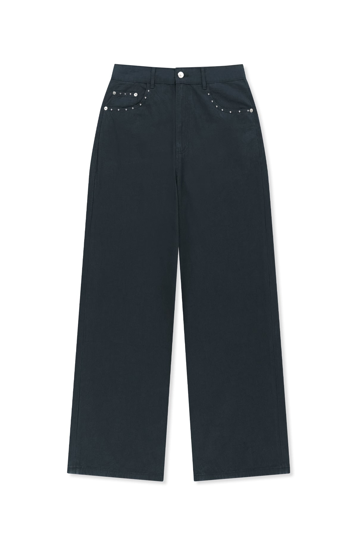 Matin Kim - Stud Point Color Denim Pants (Navy) product image 1 | TRAB K-Fashion Australia