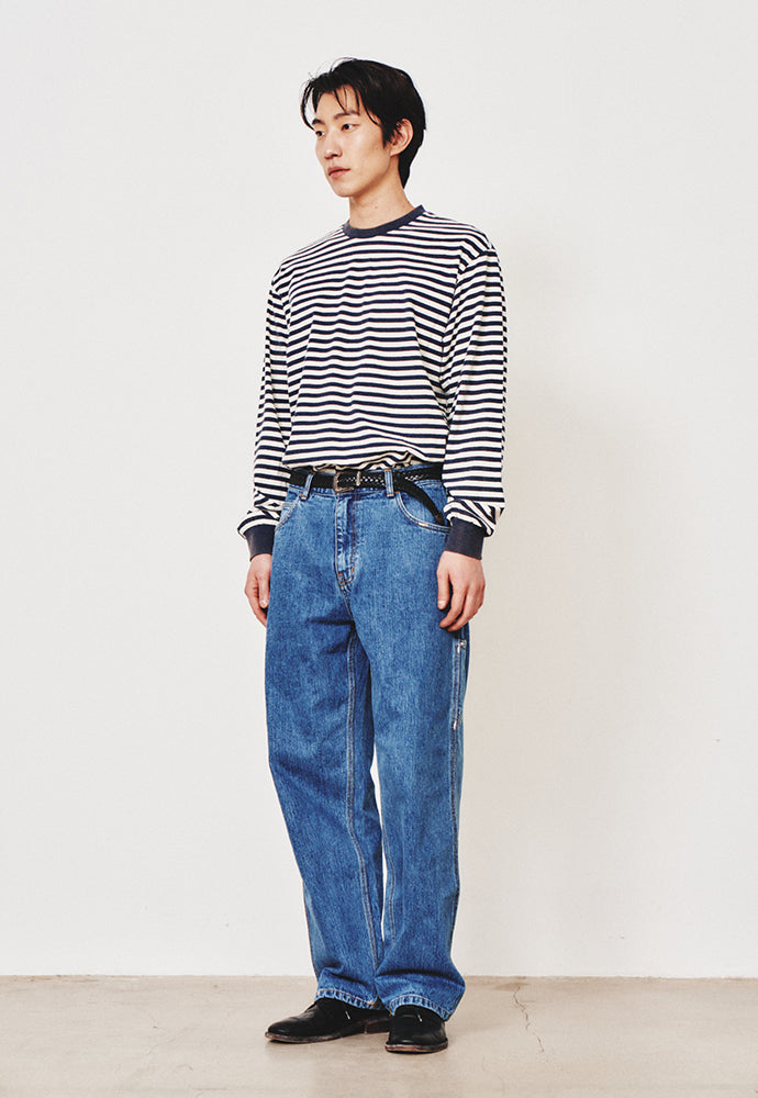 Art if acts - French Stripe Long Sleeve (Navy) product image 2 | TRAB K-Fashion Australia