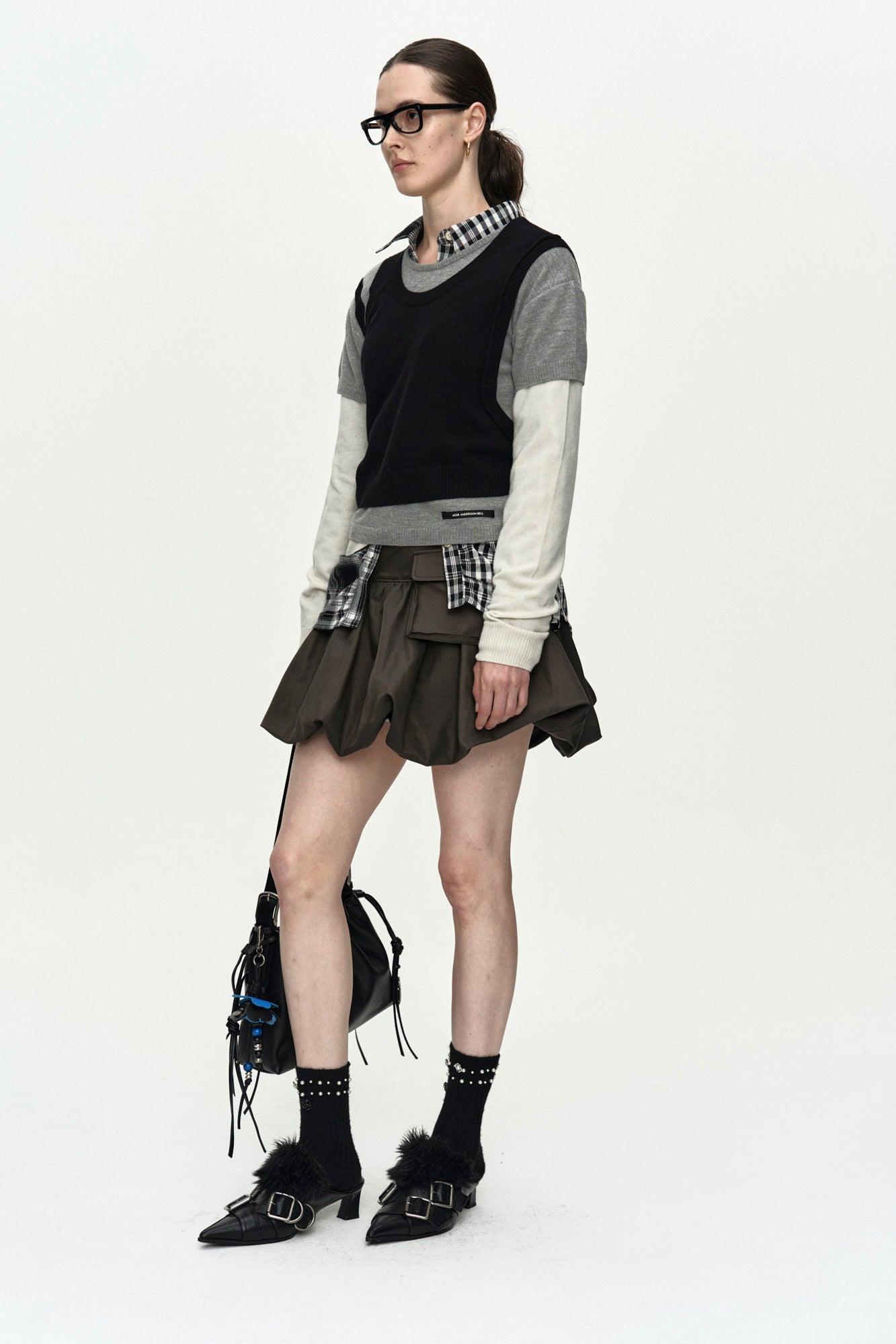 Andersson Bell - Tres Over Layered Sweater (Black) product image 3 | TRAB K-Fashion Australia