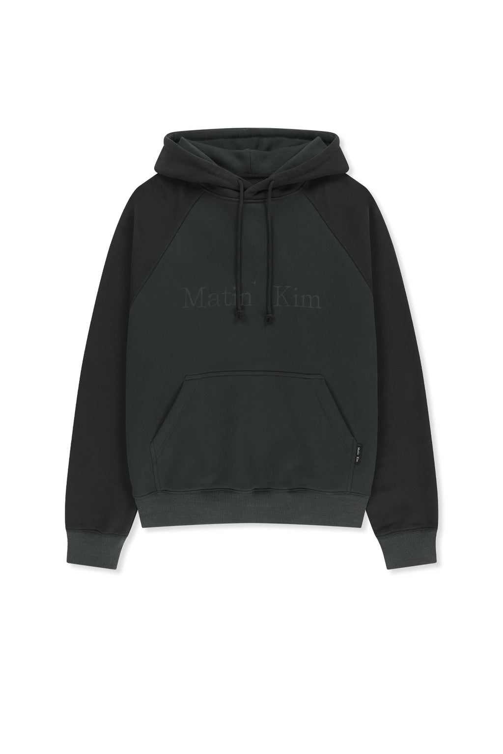 Matin Kim - Color Block Logo Hoody Top (Black) product image 1 | TRAB K-Fashion Australia