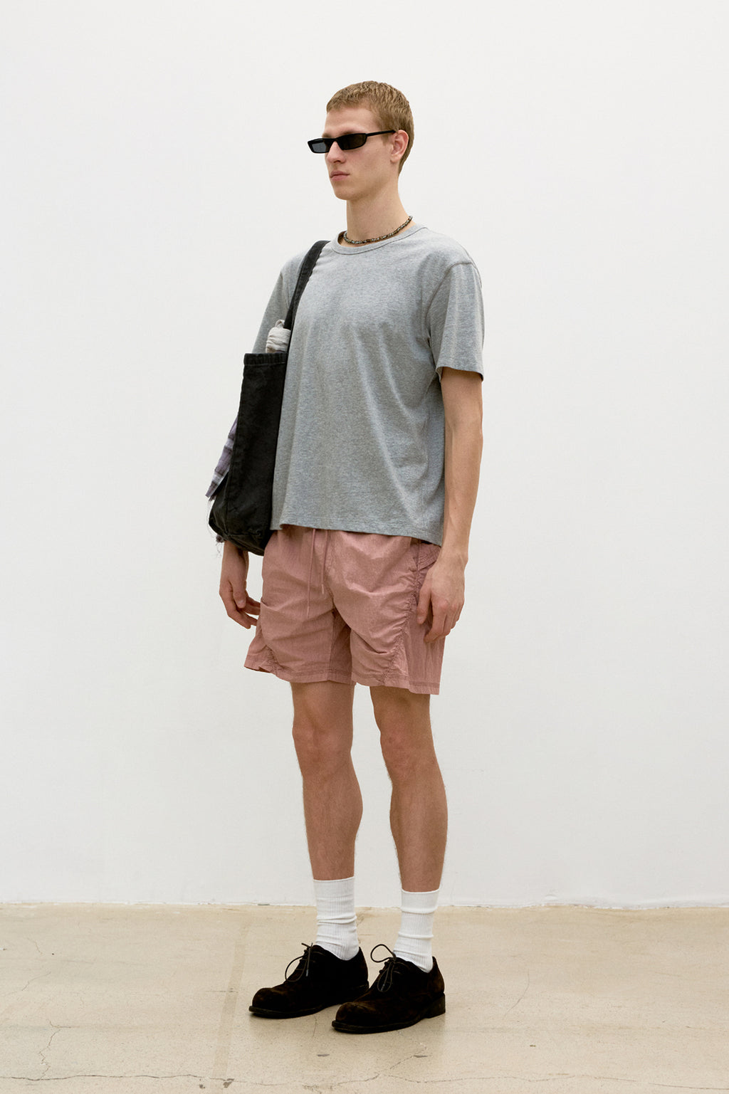 Coor - Garment Dyed Nylon Short Pants (Washed Dusty Pink) product image 3 | TRAB K-Fashion Australia