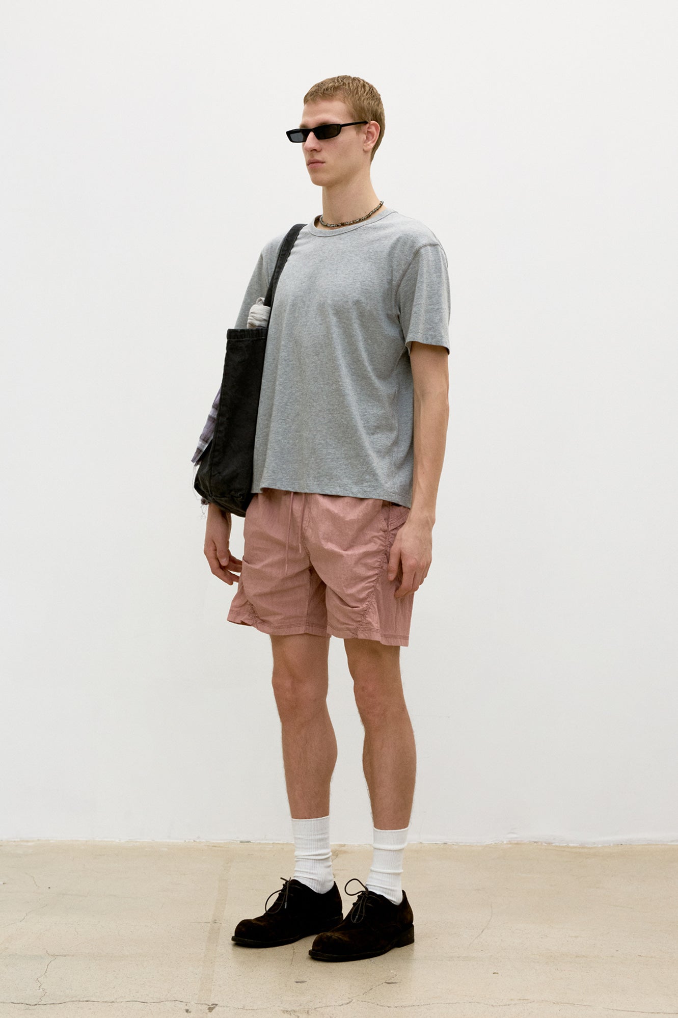 Coor - Garment Dyed Nylon Short Pants (Washed Dusty Pink) product image 3 | TRAB K-Fashion Australia